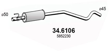 ASSO vidurinis duslintuvas 34.6106