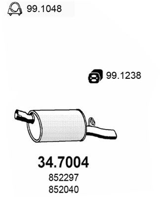 ASSO galinis duslintuvas 34.7004