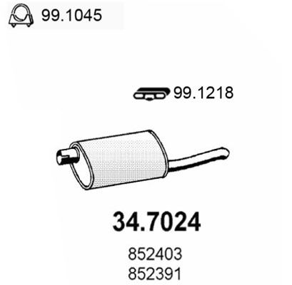 ASSO galinis duslintuvas 34.7024