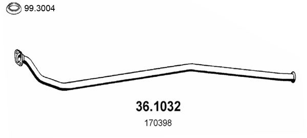 ASSO Труба выхлопного газа 36.1032