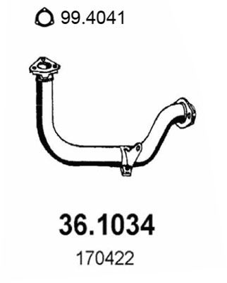 ASSO Труба выхлопного газа 36.1034