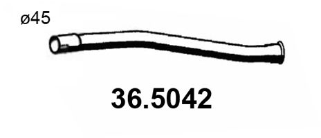 ASSO Труба выхлопного газа 36.5042