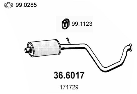 ASSO vidurinis duslintuvas 36.6017