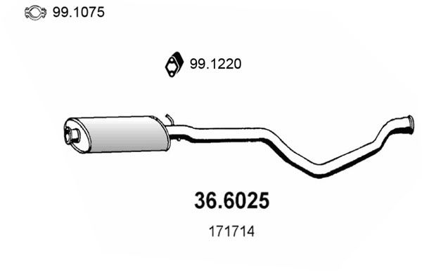 ASSO vidurinis duslintuvas 36.6025