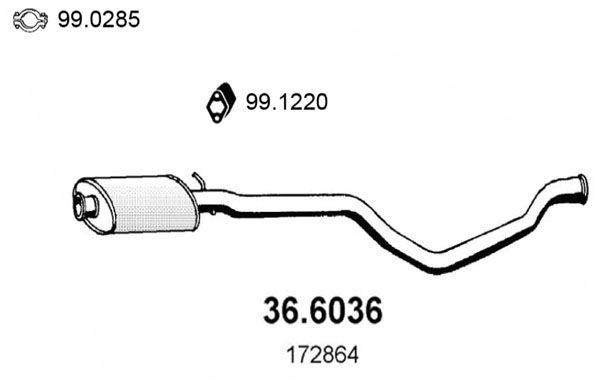 ASSO vidurinis duslintuvas 36.6036