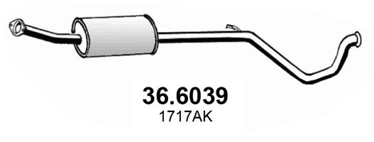 ASSO Средний глушитель выхлопных газов 36.6039