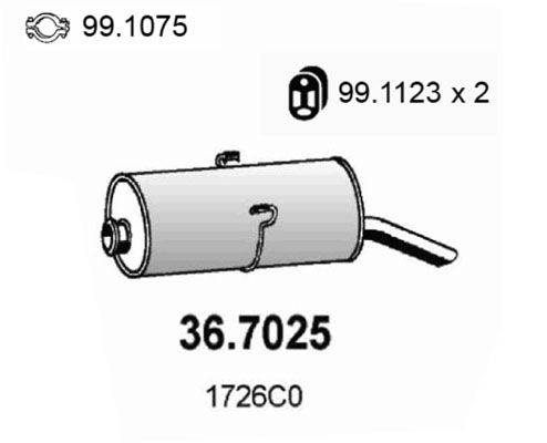 ASSO galinis duslintuvas 36.7025