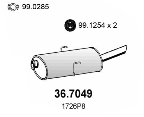 ASSO galinis duslintuvas 36.7049