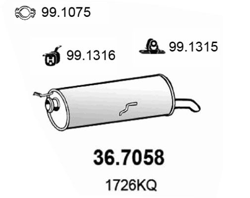 ASSO galinis duslintuvas 36.7058