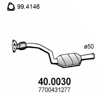 ASSO katalizatoriaus keitiklis 40.0030