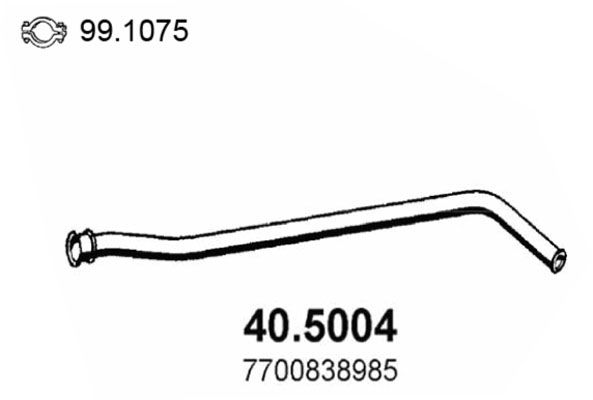 ASSO Труба выхлопного газа 40.5004