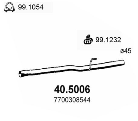 ASSO Труба выхлопного газа 40.5006