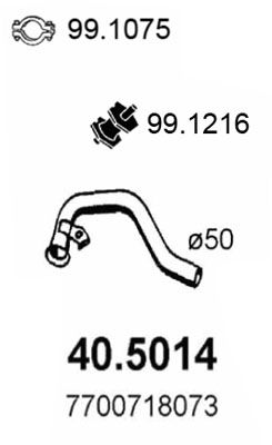ASSO Труба выхлопного газа 40.5014