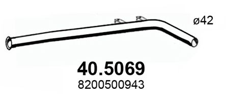 ASSO Труба выхлопного газа 40.5069