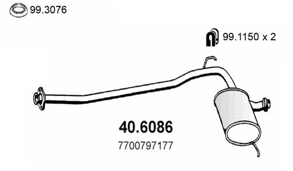 ASSO vidurinis duslintuvas 40.6086