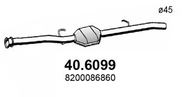 ASSO Средний глушитель выхлопных газов 40.6099