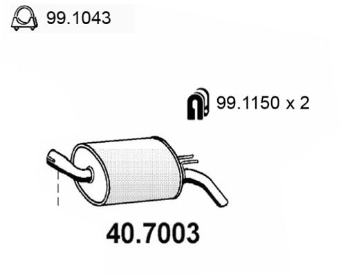 ASSO galinis duslintuvas 40.7003