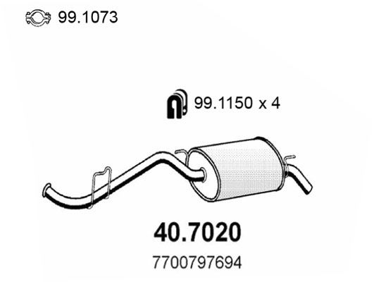 ASSO galinis duslintuvas 40.7020