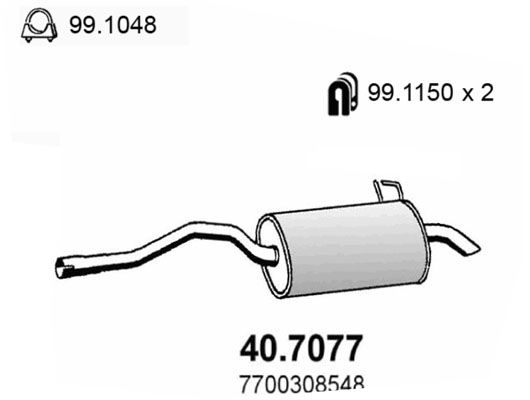 ASSO galinis duslintuvas 40.7077