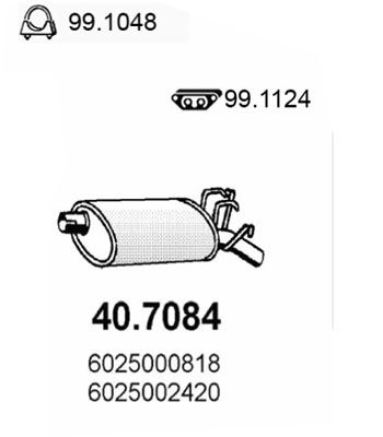 ASSO Глушитель выхлопных газов конечный 40.7084