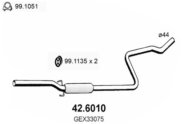 ASSO vidurinis duslintuvas 42.6010