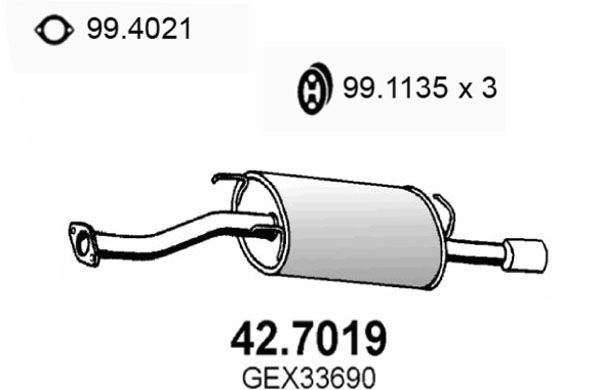 ASSO galinis duslintuvas 42.7019