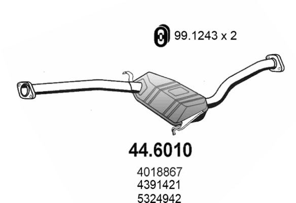 ASSO vidurinis duslintuvas 44.6010