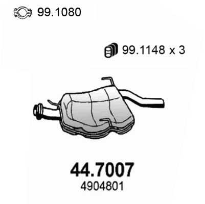 ASSO galinis duslintuvas 44.7007