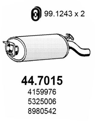 ASSO galinis duslintuvas 44.7015
