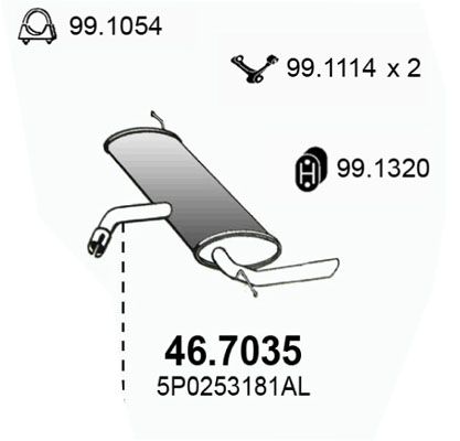 ASSO galinis duslintuvas 46.7035