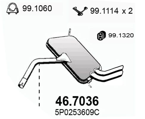 ASSO galinis duslintuvas 46.7036