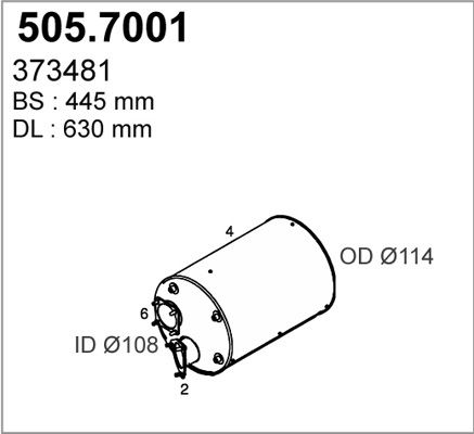 ASSO vidurinis / galinis duslintuvas 505.7001