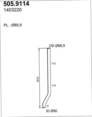 ASSO Труба выхлопного газа 505.9114