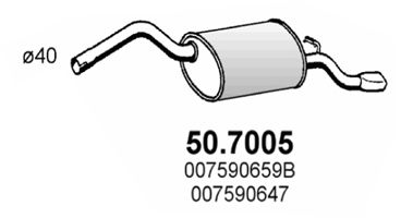 ASSO galinis duslintuvas 50.7005