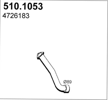 ASSO Труба выхлопного газа 510.1053