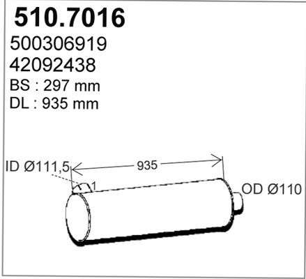 ASSO vidurinis / galinis duslintuvas 510.7016