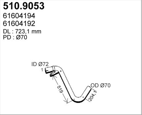 ASSO išleidimo kolektorius 510.9053