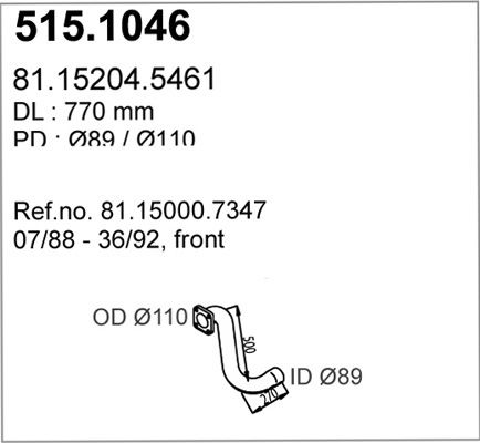 ASSO išleidimo kolektorius 515.1046