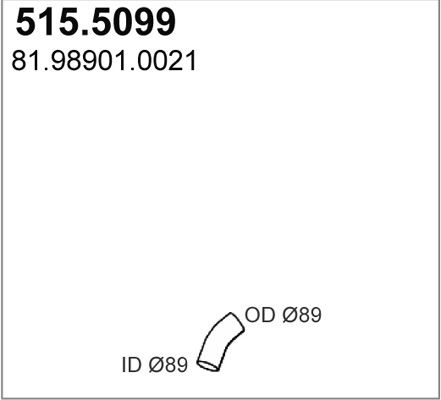 ASSO Труба выхлопного газа 515.5099