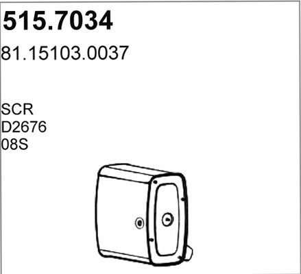ASSO suodžių / kietųjų dalelių filtras, išmetimo sistem 515.7034
