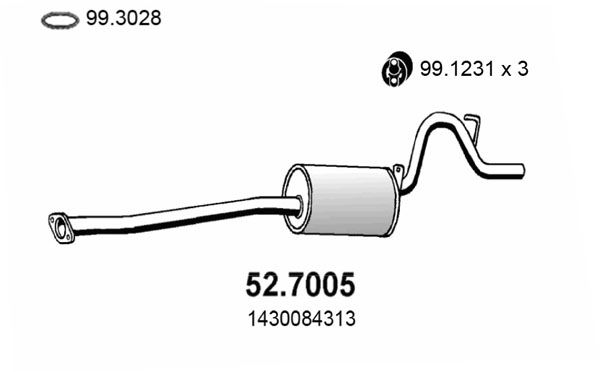 ASSO galinis duslintuvas 52.7005