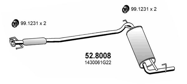 ASSO vidurinis / galinis duslintuvas 52.8008