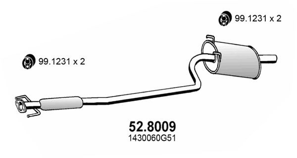ASSO Средний / конечный глушитель ОГ 52.8009