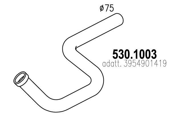 ASSO Труба выхлопного газа 530.1003