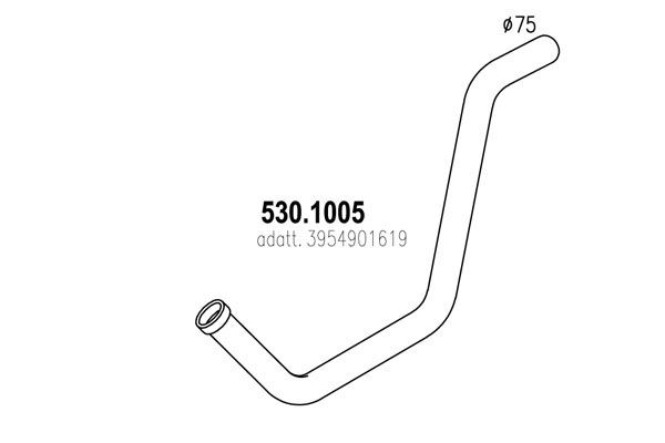 ASSO Труба выхлопного газа 530.1005
