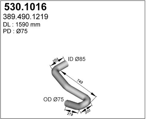 ASSO išleidimo kolektorius 530.1016