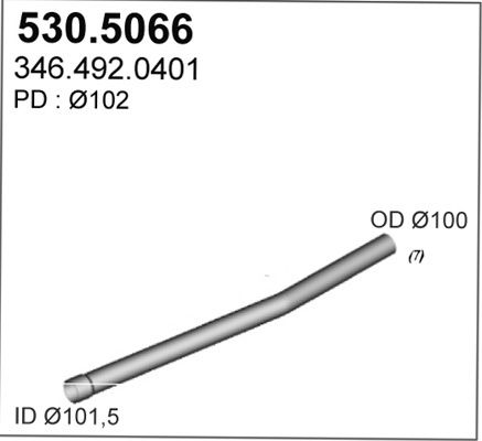 ASSO Труба выхлопного газа 530.5066