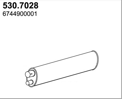 ASSO Средний / конечный глушитель ОГ 530.7028