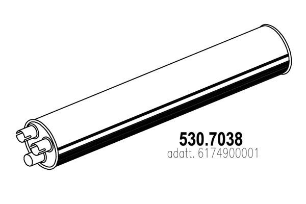 ASSO Средний / конечный глушитель ОГ 530.7038