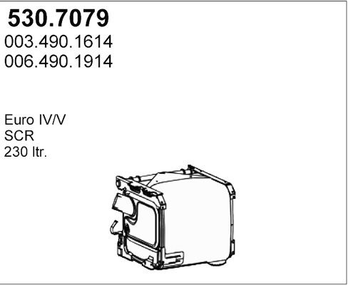 ASSO suodžių / kietųjų dalelių filtras, išmetimo sistem 530.7079
